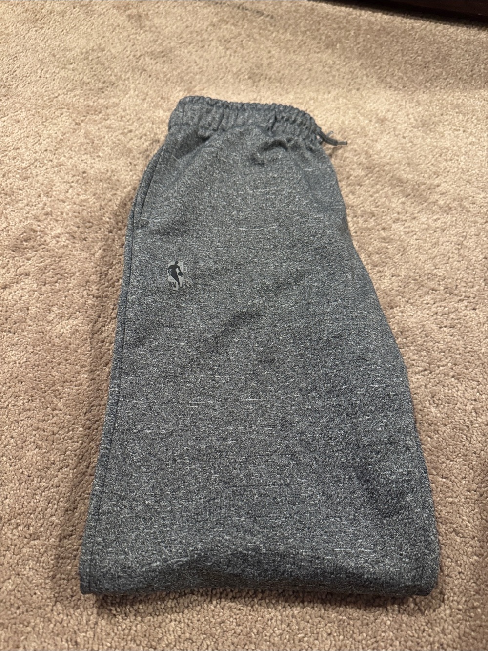 NBA Gray Drawstring Sweatpants with Small Logo